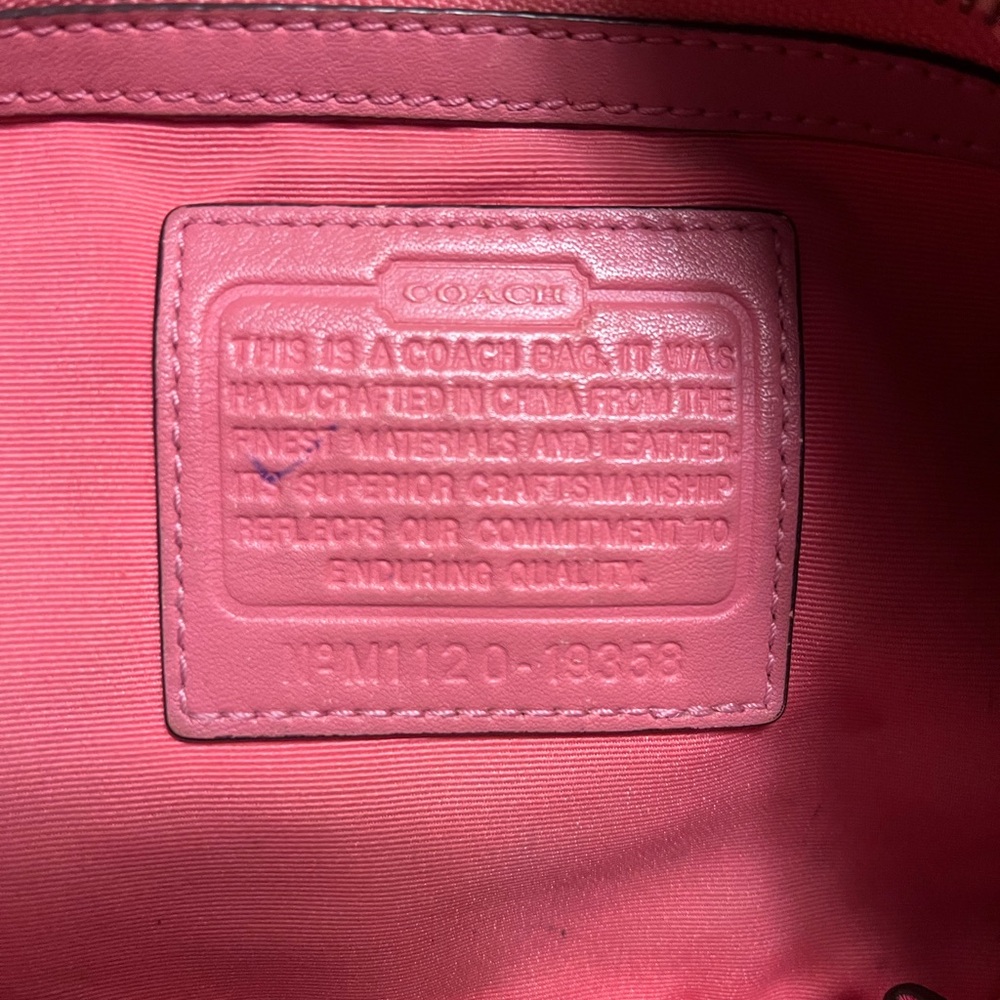 Coach Pink and Tan Shoulder Bag - Picture 3 of 4